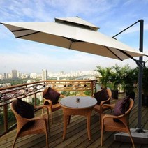 도매토피아 대형 태양광 사각파라솔 3m(2color)