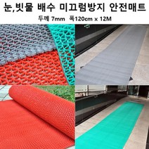 수영장 업소용 사우나 미끄럼방지 롤매트 12M 옥상 키즈카페 백화점 건물 매장 물빠짐, 레드