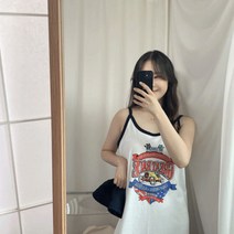 마린 레이스프린팅 슬리브리스 롱원피스(3c)