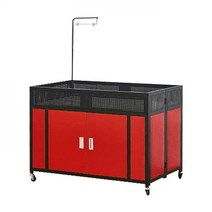 접이식 스틸 보강형 타공 도어 매대(대) 레드&블랙, FSUH-4DSBKSR-2L/레드+블랙