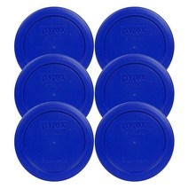 라면정리함 침대밑수납장 와이어바스켓 Pyrex 7200피스 2컵 카뎃 블루 원형 교체용 식품 보관 뚜껑 - 6팩 미국산, 6