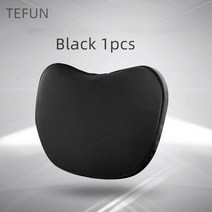 자동차목쿠션 TEFUN 테슬라 모델 Y용 머리 목 가죽 시트 쿠션 액세서리, 1.BLACK, 1개
