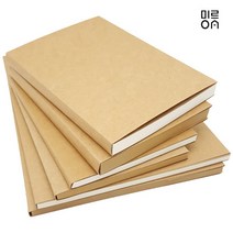 캘리그라피 드로잉북 빈티지 무지노트 180도 펴지는 일기장 다이어리 크라프트 화이트 A5 B5, A5 화이트 66매 (100g)