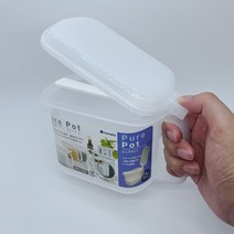 고급 심플 손잡이 원터치 양념 파우더통 스토리지 720ml 계량스푼 포함 일제, 1개