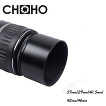 카메라 렌즈 후드 메탈 망원 37mm 39mm 40.5mm 43mm 46mm 캐논 호환 니콘 소니 호환 라이카 올림푸스 펜탁스용 나사 관형, [05] 46mm