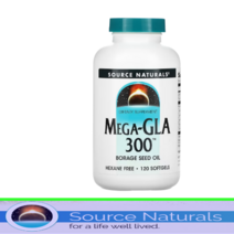 소스내추럴스 감마리놀렌산 메가 GLA 300 보리지오일 1300mg 저온압착추출 소프트젤 [120정*1병]