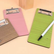 전표철 우드클립보드 커피 테이블메뉴판 빌지판 세금계산서 영수증철 주문서 빌지꽂이 홀더, 110/연두