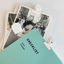 집게 클립홀더 다용도 마그네틱 바인더 문구 사무용품, 원형 블랙, 5개입