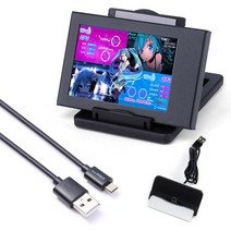 보조모니터 노트북 서브모니터 3.5 인치 IPS 컴퓨터 모니터 PU RM 듀얼 US HDD 디스플레이 360 도 회전 보, 03 Base USB Cable