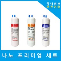 현대큐밍정수기필터 호환 프리미엄 전체 세트, (HUNQMTON)프리미엄 9인치복합단방향3개