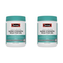 Swisse 스위스 와일드 피쉬 오일 2000mg 무취 오메가 3 호주 영양제 캡슐 200정 2팩