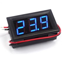 디지털 전압계 전압 패널 미터 DC 4.5V ~ 30V 적색 청색 녹색 6V 12V 전기 오토바이 자동차 테스터 전류계, 5.파란 - 2-wire DC 5V-120V