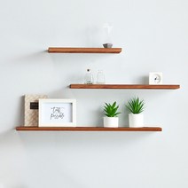 프리메이드 인테리어 원목 벽선반, 멀바우