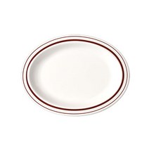 [시라쿠스] 메이플 타원접시 23cm(9인치) 1P(색상선택) /오발플레이트/타원형접시, 라인브라운