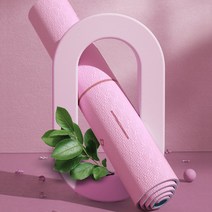 FEAYA 요가 매트 단색-아이스 잉크 블루 【폭68/80cm (선물 배낭 저장 반지)】두꺼운6/8mm, 투톤-연한 가루【폭68cm (선물 배낭 저장 반지)】
