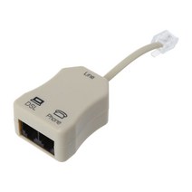 휴대용 ADSL 모뎀 전화 전화 팩스 인라인 스플리터 필터 네트워크 1PC, 하얀색, 1개