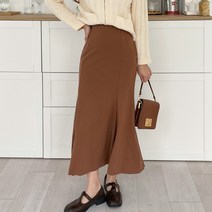 이푼아이 자체제작 여성 밴딩 스판 롱 머메이드 플레어 맥시멈 스커트