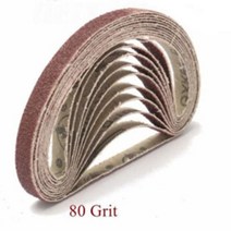 샌딩기 빼빠 금속 목공 연마기 그라인더 연마 50 개대 샌딩 벨트 10x330mm 샌더, 50pcs 80grit