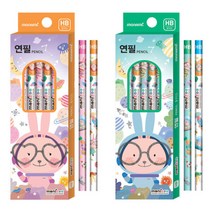 아트박스/호사문구 모나미 연필 HB 5본입, 그린, 그린