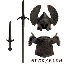 Koruit 중세 시 무기 4cm 미니 형 클라우드 타노 소드 홀 MOC 빌딩 블록 어린이용 벽돌 장난감, 25 B070(5PCS), 25 B070(5PCS)