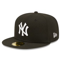 New York Yankees 뉴에라 Team Logo 59FIFTY Fitted Hat Black