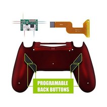 조이스틱 백버튼 PS4 컨트롤러용 리맵 키트 (업그레이드 보드 후면 셸 및 버튼), Chrome Gold