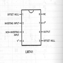 LM741 UA741 연산증폭기 OP-AMP IC741 아741 전자기기기능사 (모아프라자), 1개