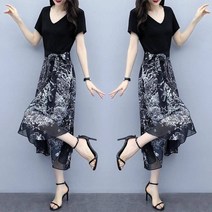 여름 캐주얼 미디 원피스 여성 원피스 여름 스커트 TI1015