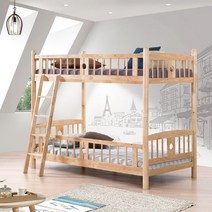 [파격세일 원가이하] 인트리 에스더 원목 이층침대 고급스프링매트+원목깔판 각2개 포함 분리형 싱글사이즈 서울경기무료 지방착불, 원목색(내츄럴)