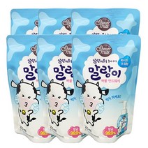 [K쇼핑]샤워메이트 말랑이 버블 핸드워시 용기 300ml x1개 + 리필 250ml x4개, 화이트우유 리필 250ml x6개