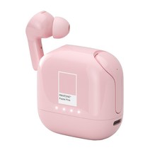 팬톤 2000mAh 보조배터리 겸용 블루투스 5.3 무선 이어폰 PTB-05, 파스텔핑크
