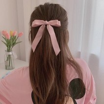 왕리본핀 골프리본핀헬로버디 헤어집게핀 반묶음 헤어삔 왕리본 바나나핀 골프라운딩 여성골프웨어 라운딩룩 롱헤어핀
