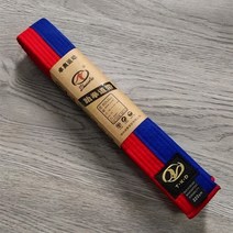 110 인치 무술 가라테 유도 태권도 전문 벨트 유도 Jiu jitsu 표준 테이프 보호용 허리띠, 08 Blue and Red