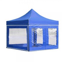 포장마차 캐노피천막 캐노피 벽면만 1면 투명벽면 그늘막설치 천막, DZ투명지퍼4 5M 블루