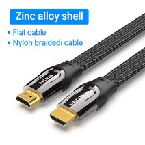 hdmi HD TV 모니터 케이블 Vention-HD MI 케이블 4K 60HZ HD MI 2.0 분배기 케이블 Mi Box HDTV HD MI 2.0 오디오 스위치 어댑터 샤오미 PS4 케이블 HD mi, 02 Braided Flat Cable