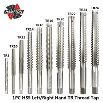 공구 Hampton 1pc TR8-TR26 사다리꼴 나사 탭 금속 왼쪽/오른쪽 손 드릴 비트 고속 강철 기계, 02 TR10x3, 02 Right