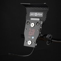 1구 스카이샵 배달대행거치대 본체+마운트세트 스카이심플-M, 빨간색 검정날개