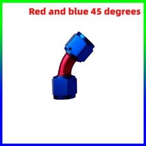 범용 자동차 연료 호스 오일 가스 쿨러 라인 파이프 튜브 내부 와이어 커넥터 레드 블루 블랙 레드 블랙 AN4 AN6 AN8 AN10 AN12, Red and blue 45+AN4