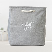 든든스토어 빨래바구니 접이식 패브릭 세탁바구니 빨래통 햄퍼 다용도바구니, 1개, 16_크린사각그레이(대)(LD32)