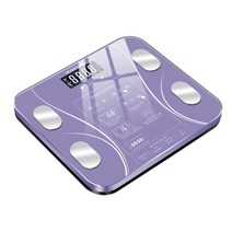 체지방 저울 지능형 전자 체중계 고정밀 디지털 BMI 저울 물 질량 건강 신체 분석기 모니터, 중국, 보라색