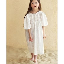 [BEMON] Lacy Puff Dress 베몽 키즈 아동 유아 아기 여아 남아 어린이집 등원룩 면 유치원 봄 여름 가을 드레스 원피스 블라우스 레이스 공주 퍼프소매 시원한