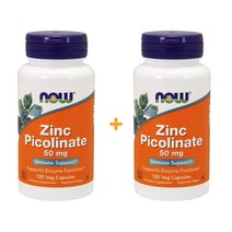 나우푸드 아연 피콜리네이트 50mg 120식물성캡슐 X2팩, 120, 1개