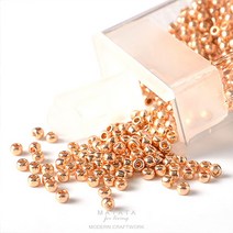 마타타 비즈공예 재료 골드 시드 비즈 구슬 공예(2mm 3mm), 3mm(24g-약530개), 2.로즈골드