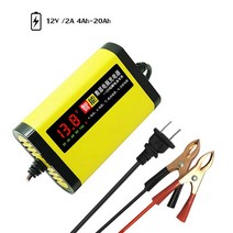AGM배터리 자동차 오토바이 배터리 충전기 12V 2A 완전 3 단계 납산 AGM 젤 지능형 LCD 디스플레이 스타일, 01 TYPE 1 EU Plug