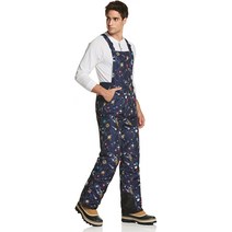 테슬라 방수 방한 보드 스키 패턴 멜빵바지 TM-YKO89