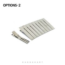 실버 집게 머리핀 10개입(크기선택)