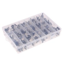 GHSHOP 0.1uF ~ 1000uF 24 개 값 전해 세라믹 커패시터 모듬 세트 (500 개 세트), 설명, 알루미늄, 다색