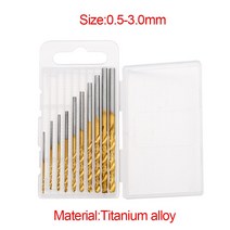 수동드릴 금속 핸드 드릴 1 세트 0.8-3.0mm 비트 나사 UV 에폭시 수지 금형 도구 DIY 보석 만들기 장비, ti aiioy 드릴 비트