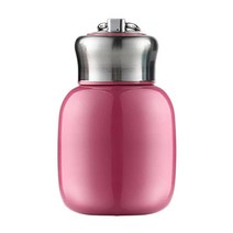 스테인리스 스틸 물병 미니 200ml 진공 단열 물병 진공 누출 방지 스포츠 단열 텀블러 진공 컵 온수 및 냉수 물병 여성 소녀 어린이 선물 (로즈)