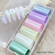 수전사필름 카본시트지 자동차PPT 오로라 손톱 호일 전사지 스티커 6 롤 보헤미아 슬라이더 접착제 랩 DIY, 01 1